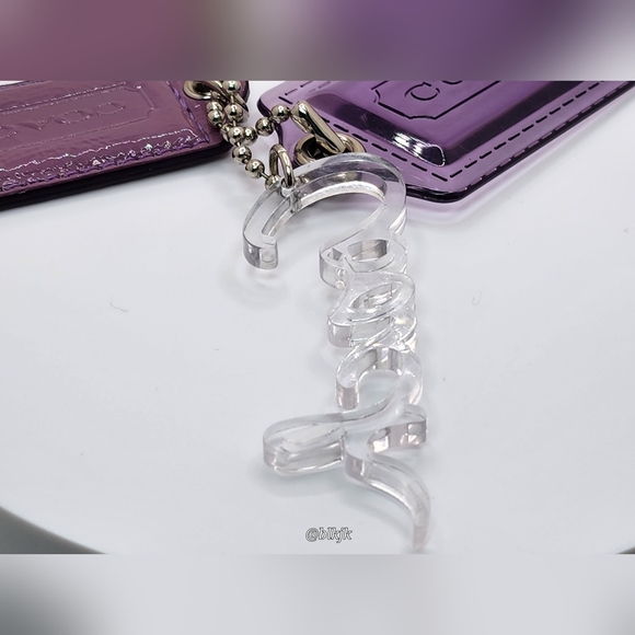 Coach Poppy Three Hangtag/Charm Set *Purple/Silver* EUC - Picture 13 of 13
